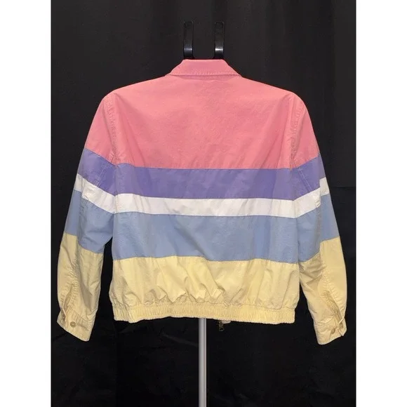 Polo Ralph Lauren Women's Pastel Color Block Poplin Windbreaker Jacket Size L - Picture 7 of 15